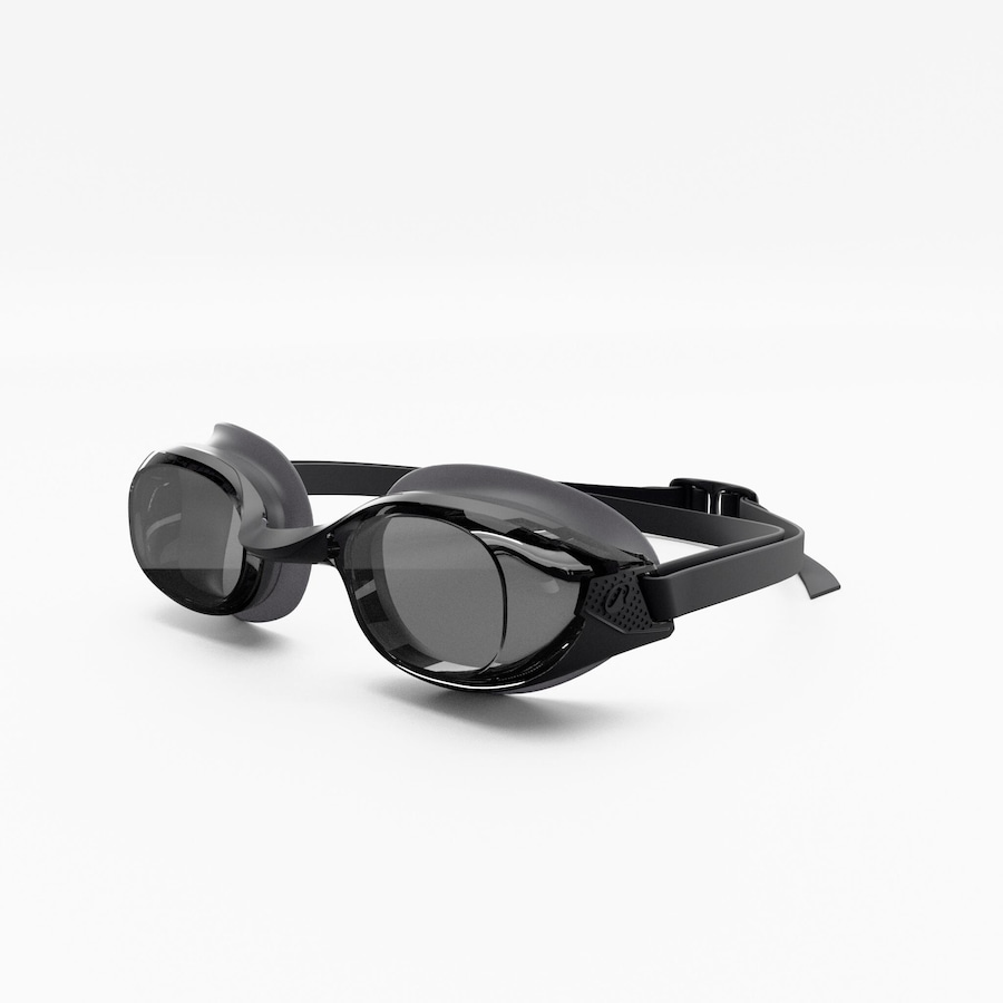 Decathlon Swimming Goggles One Size Fits All Bfit Black Smoked Lenses