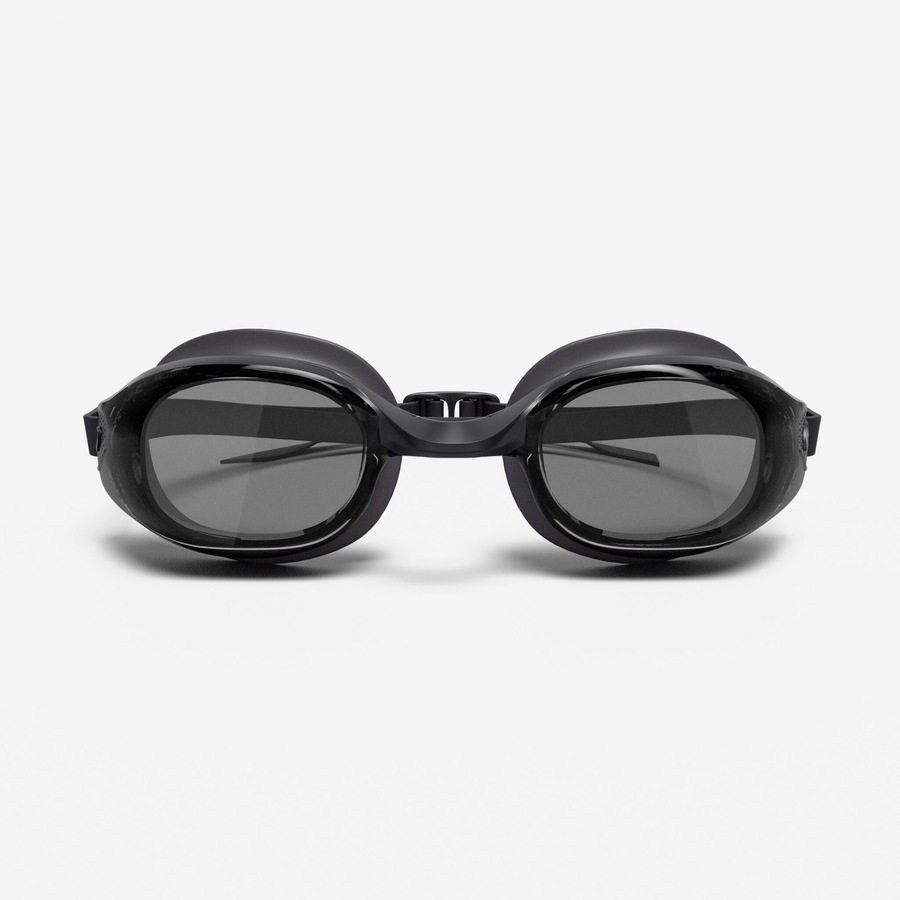 Decathlon Swimming Goggles One Size Fits All Bfit Black Smoked Lenses