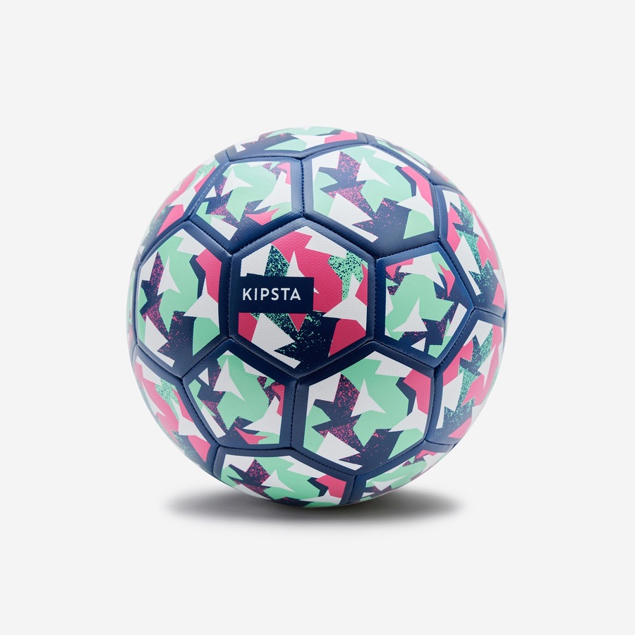 Kipsta Football Light Learning Ball Size 4 Blue/Green/Purple