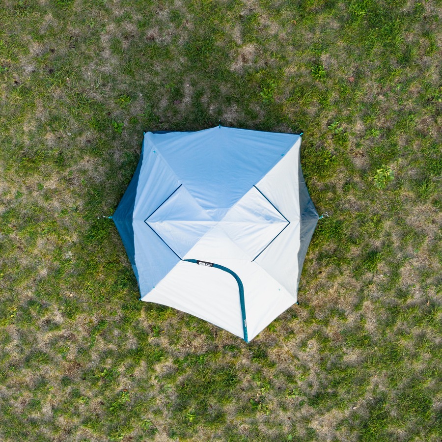 Quechua 3 Person Camping Tent, Mh100 Fresh & Black