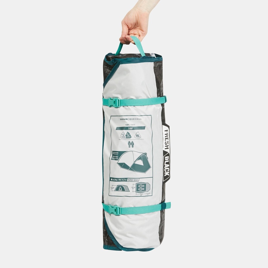 Quechua Camping Tent Mh100 Xl 2 P Fresh&Black