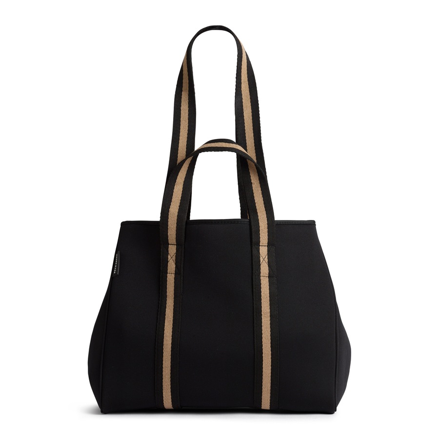 Prene - The Gigi Bag (BLACK/BEIGE) Neoprene Tote Bag