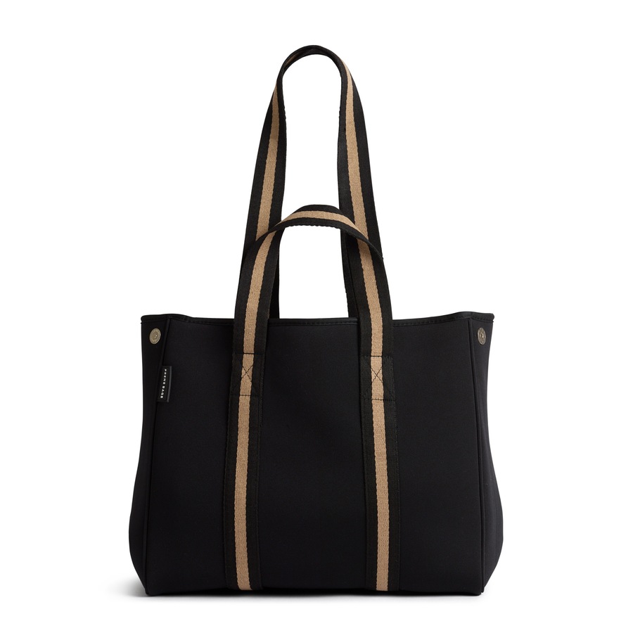 Prene - The Gigi Bag (BLACK/BEIGE) Neoprene Tote Bag