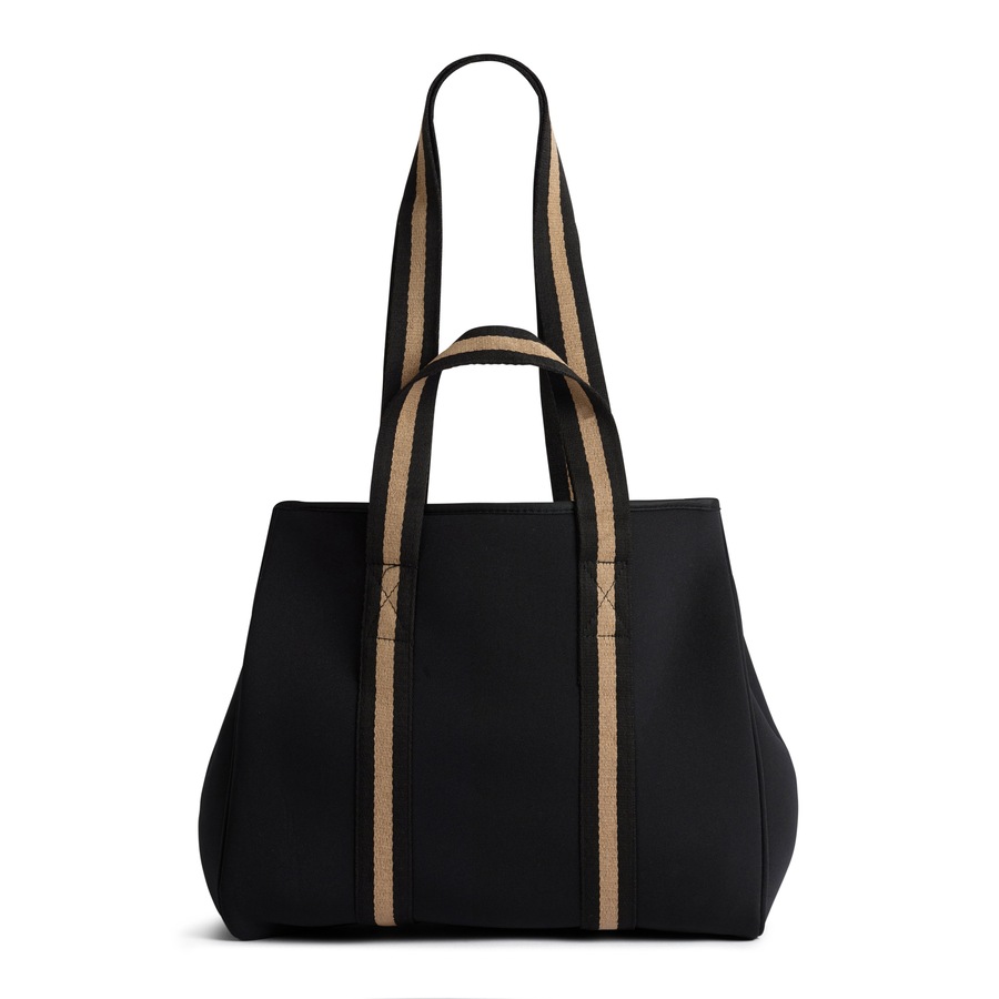 Prene - The Gigi Bag (BLACK/BEIGE) Neoprene Tote Bag
