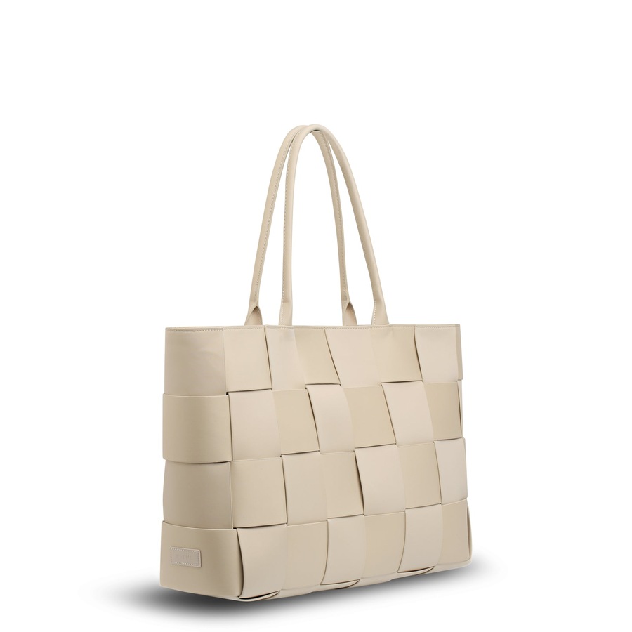 Prene - The Holiday Bag (BUFF BEIGE) Woven Neoprene Large Tote Bag