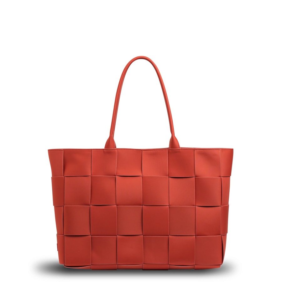 Prene - The Holiday Bag (CHILLI RED) Woven Neoprene Large Tote Bag