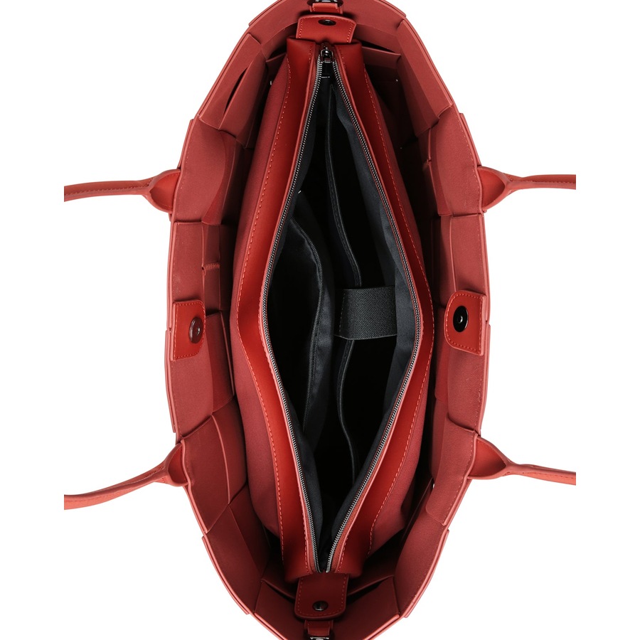 Prene - The Holiday Bag (CHILLI RED) Woven Neoprene Large Tote Bag