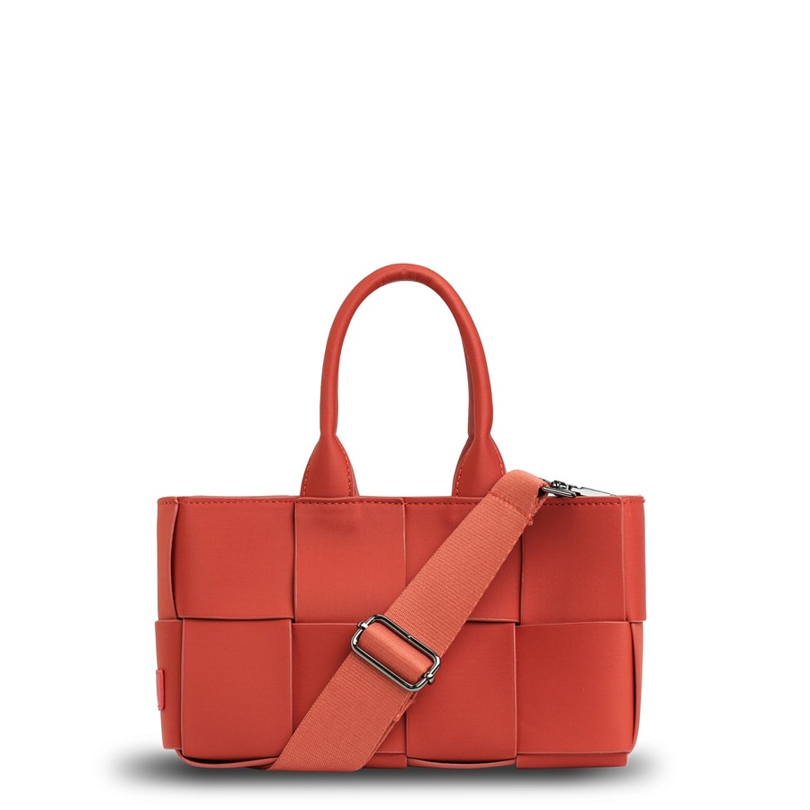 Prene - The Martini Bag (CHILLI RED) Woven Neoprene Mini Tote/Crossbody Bag