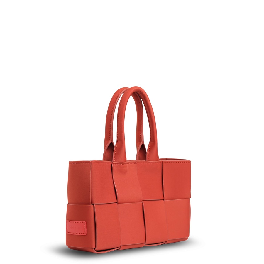 Prene - The Martini Bag (CHILLI RED) Woven Neoprene Mini Tote/Crossbody Bag