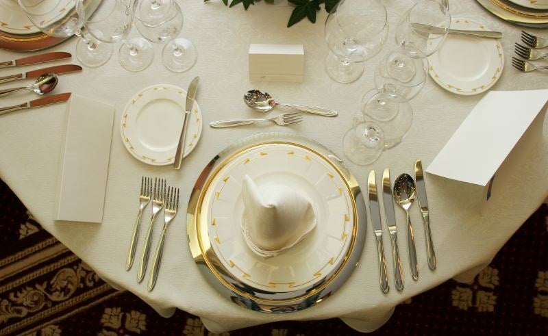 Cutlery and serving dishes