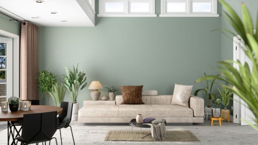 Decorating a room green