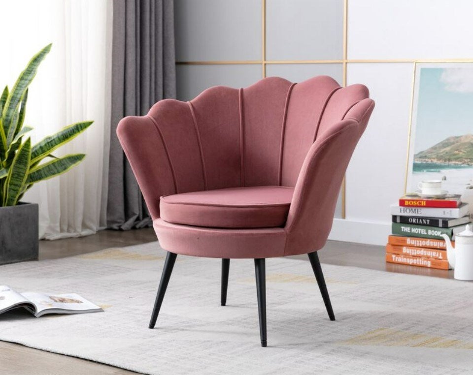 Pink velvet furniture