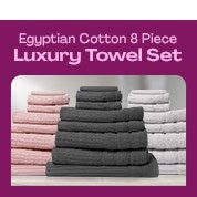 Egyptian Cotton 8 Piece Luxury Towel Set