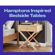 DukeLiving Hamptons Coastal Cross Bedside Table