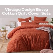 Vintage Design Betty Cotton Quilt Cover Sets