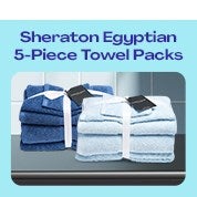 Sheraton Egyptian 5 Piece Towel Packs