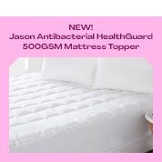 Jason Antibacterial HealthGuard 500GSM Mattress Topper