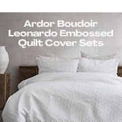 Ardor Boudoir Leonardo Embossed Quilt Cover Sets