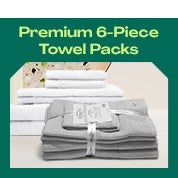 Bambury Lotus 6-Piece Towel Packs