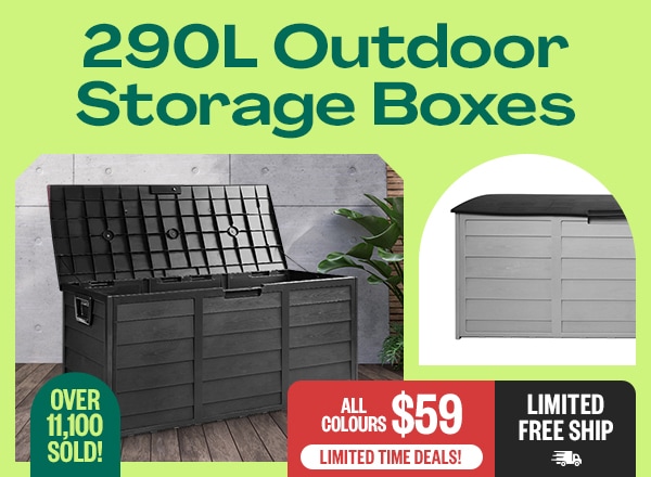 290L Outdoor Storage Boxes - All Colours $59 - Limited Time Deals! - Over 11,100 Sold! - Limited Free Ship