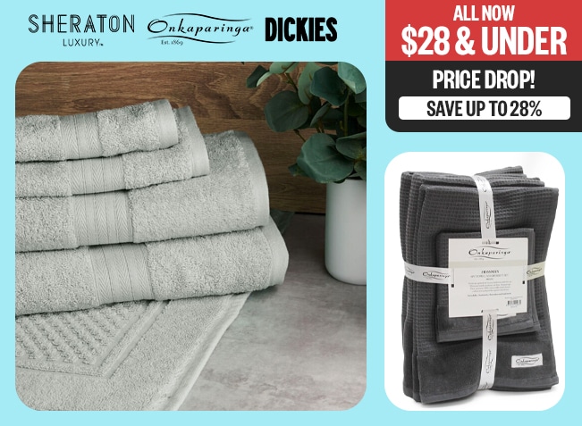 All Now $28 & Under - Price Drop! - Save Up To 26% - Sheraton Luxury Logo - Onkaparinga Logo - Dickies Logo