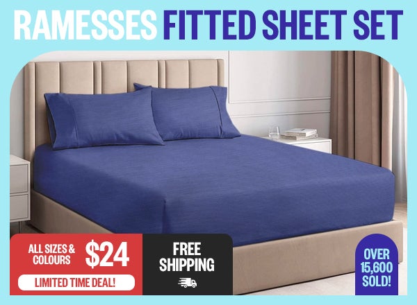 Ramesses Fitted Sheet Set - All Sizes & Colours $24 - Limited Time Deal! - Over 15,600 Sold! - Free Shipping