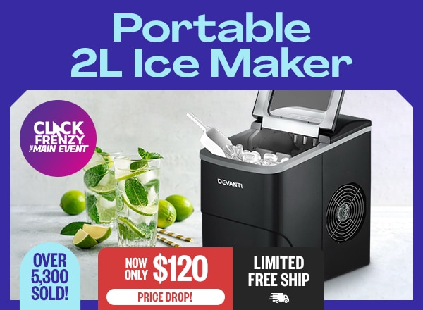 Portable 2L Ice Maker: Now Only $120 - Price Drop! - Over 5,300 Sold! - Limited Free Ship - Click Frenzy: The Main Event Badge