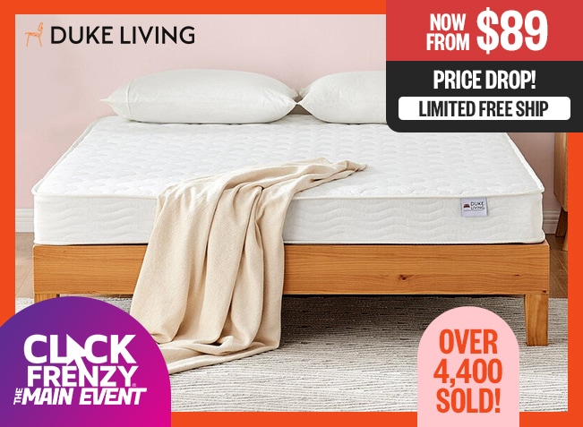 CLICK FRENZY: Price Drop! | Now From $89 | Limited Free Ship | Over 4,400 Sold! | Dukeliving logo