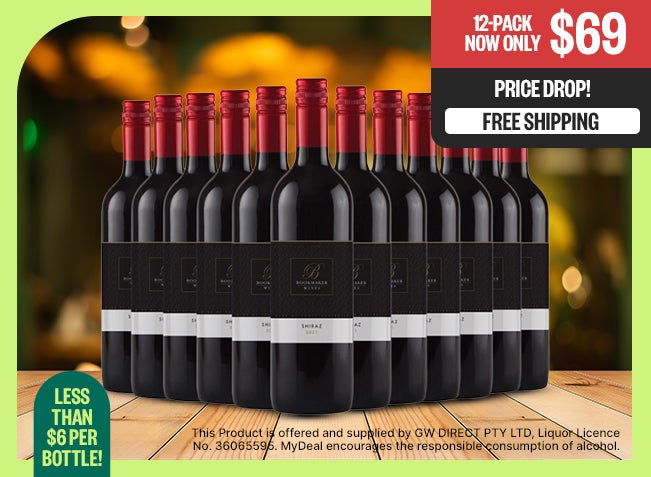 12-Pack Now Only $69 - Price Drop! - Less Than $6 Per Bottle! - Free Shipping - This product is offered and supplied by GW DIRECT PTY LTD, Liquor Licence No. 36065595. MyDeal encourages the responsible consumption of alcohol.