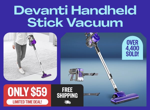 Devanti Handheld Stick Vacuum - Now Only $59 - Price Drop! - Over 4,400 Sold! - Free Shipping