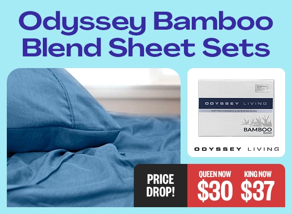 Odyssey Bamboo Blend Sheet Sets - Price Drop! - Queen Now $30 - King Now $37