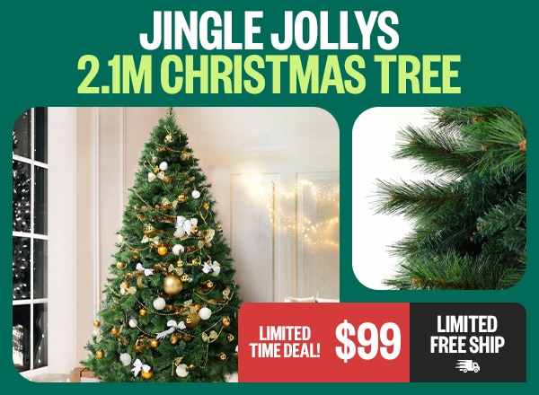 Jingle Jollys 2.1M Christmas Tree - Limited Time Deal! $99 - Limited Free Ship