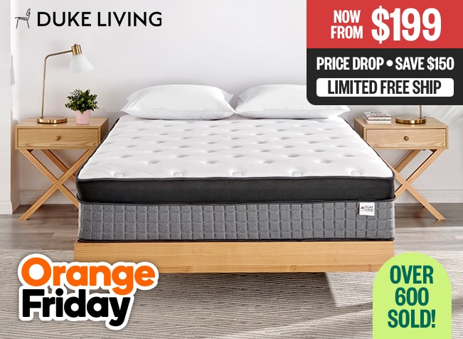 Now From $199 - Price Drop - Save $150 - Over 600 Sold! - Limited Free Ship - DukeLiving Logo - Orange Friday Badge