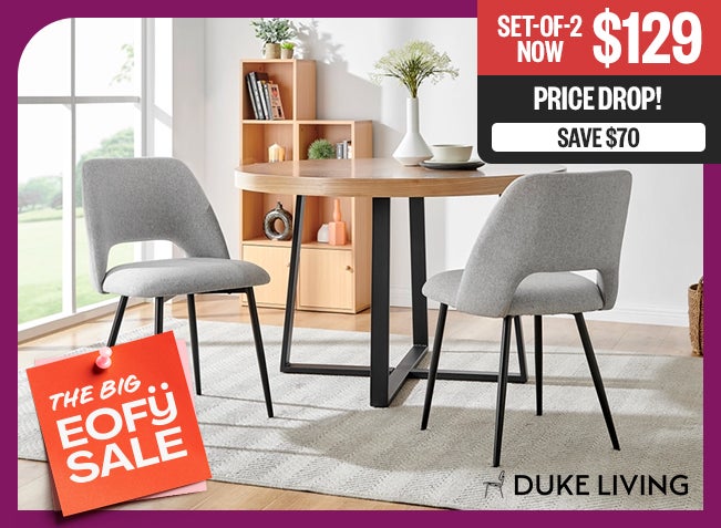 EOFY: Price Drop! | Set-Of-2 Now $129 | Save $70 | Logo: DukeLiving