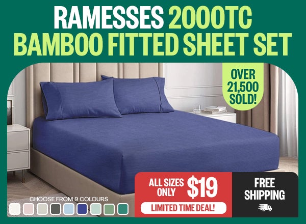 Ramesses Bamboo Blend Fitted Sheet Sets