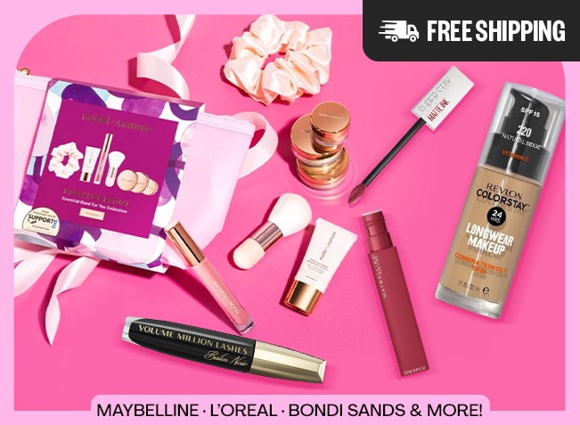 Free Shipping | Brands: Maybelline, L'Oreal, Bondi Sands & More!