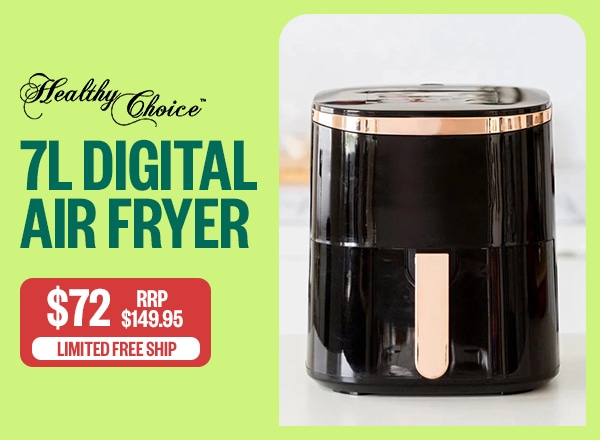 Healthy Choice 7L Digital Air Fryer | RRP $149.95 | $72 | Limited Free Ship | Healthy Choice logo