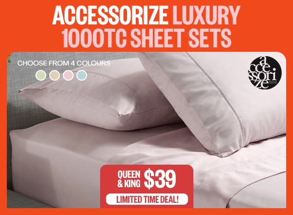 Accessorize Luxury 1000TC Sheet Sets