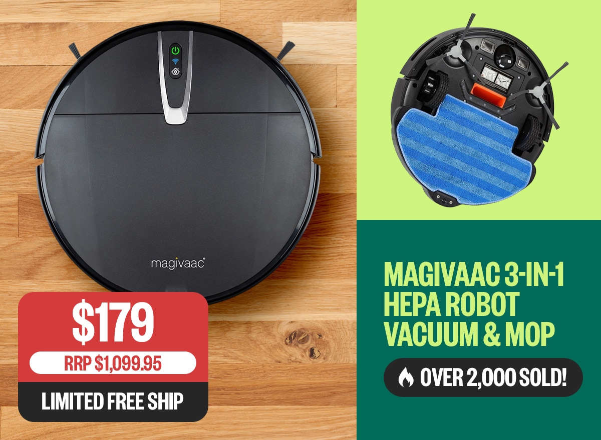 SPD |  Magivaac 3-in-1 HEPA Robot Vacuum & Mop - [R] $1,099.95 | $179 | Limited Free Ship | Badge: Over 2,000 Sold!