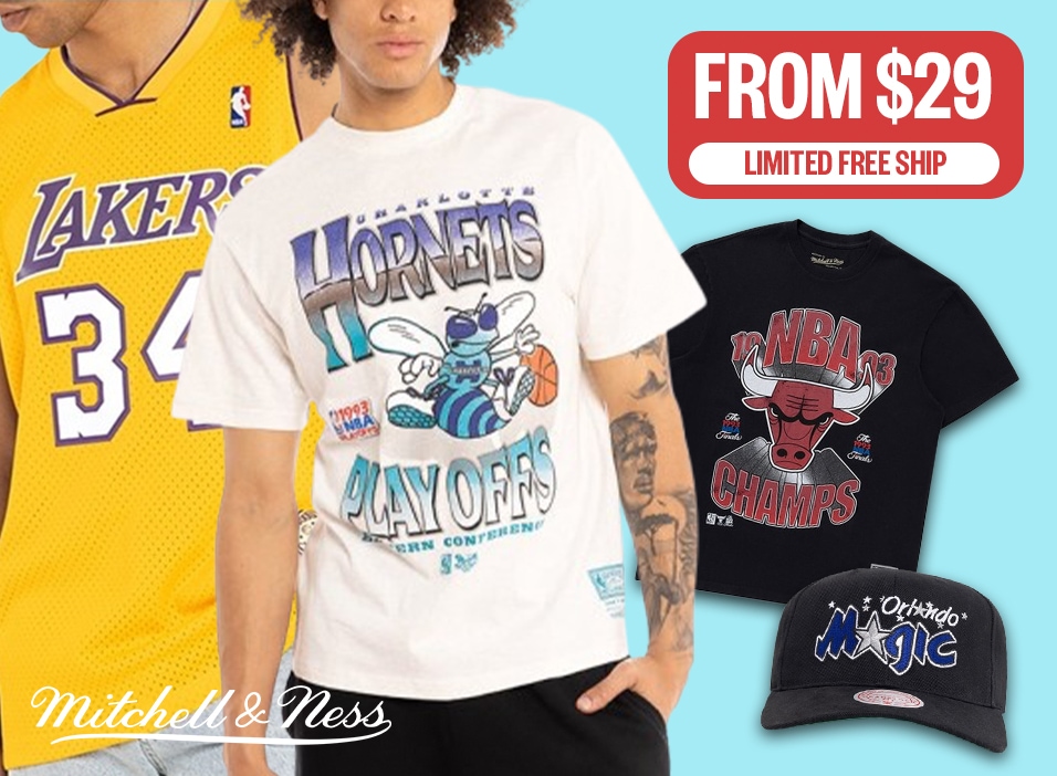 From $29 | Limited Free Ship | Logo: Mitchell & Ness