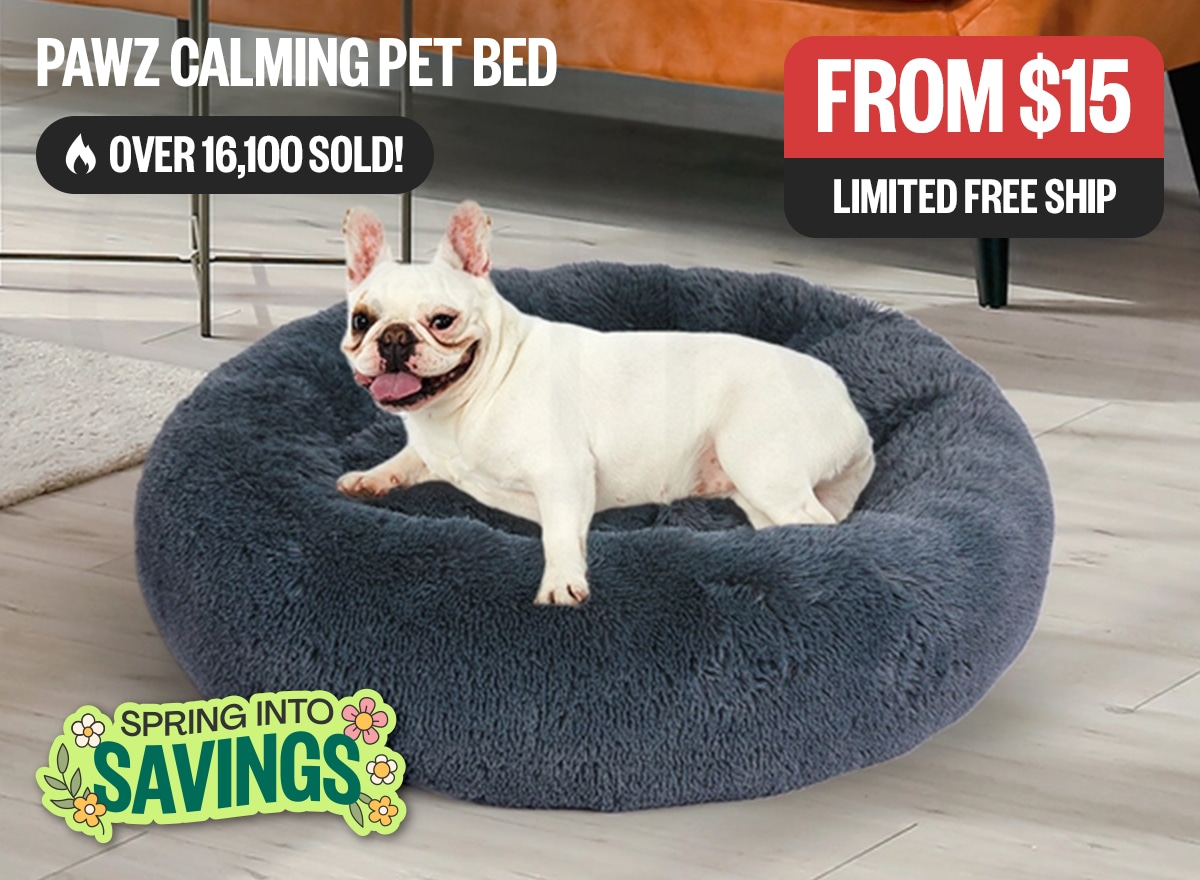 PawZ Calming Pet Bed | From $15 | Limited Free Ship | Badge: Over 16,100 Sold!