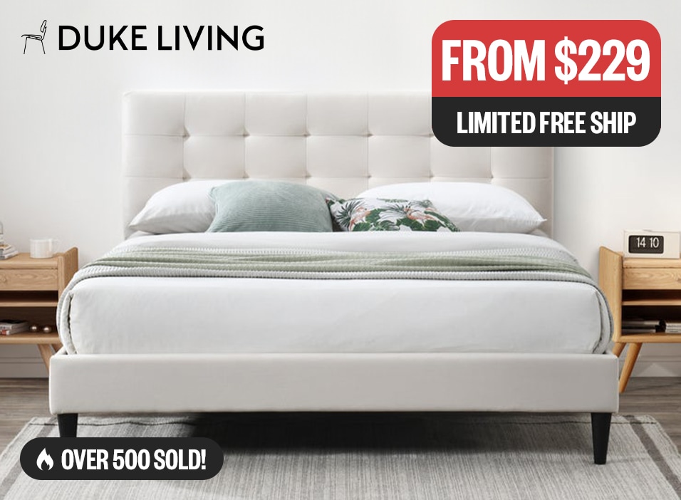 SPD | DukeLiving Megan Upholstered Bed Frame