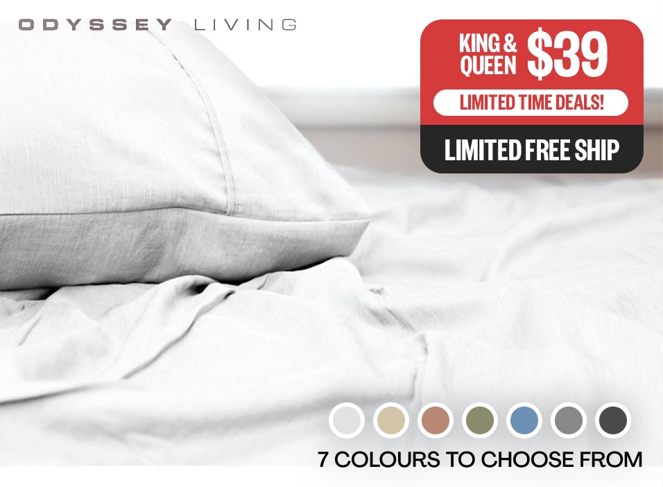 Limited Time Deals! | King & Queen $39 | Limited Free Ship | Logo: Odyssey | *swatches: 7 Colours To Choose From