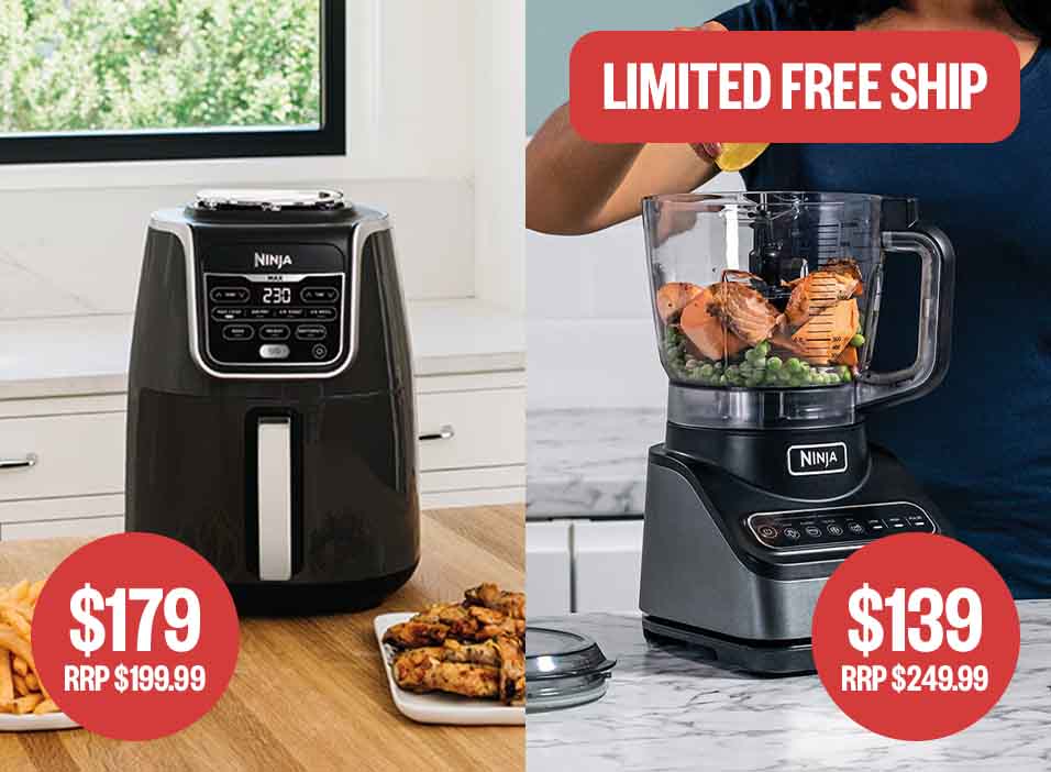 Ninja Appliances | (RRP $249.99 | $139, RRP $199.99, $179) | Limited Free Ship