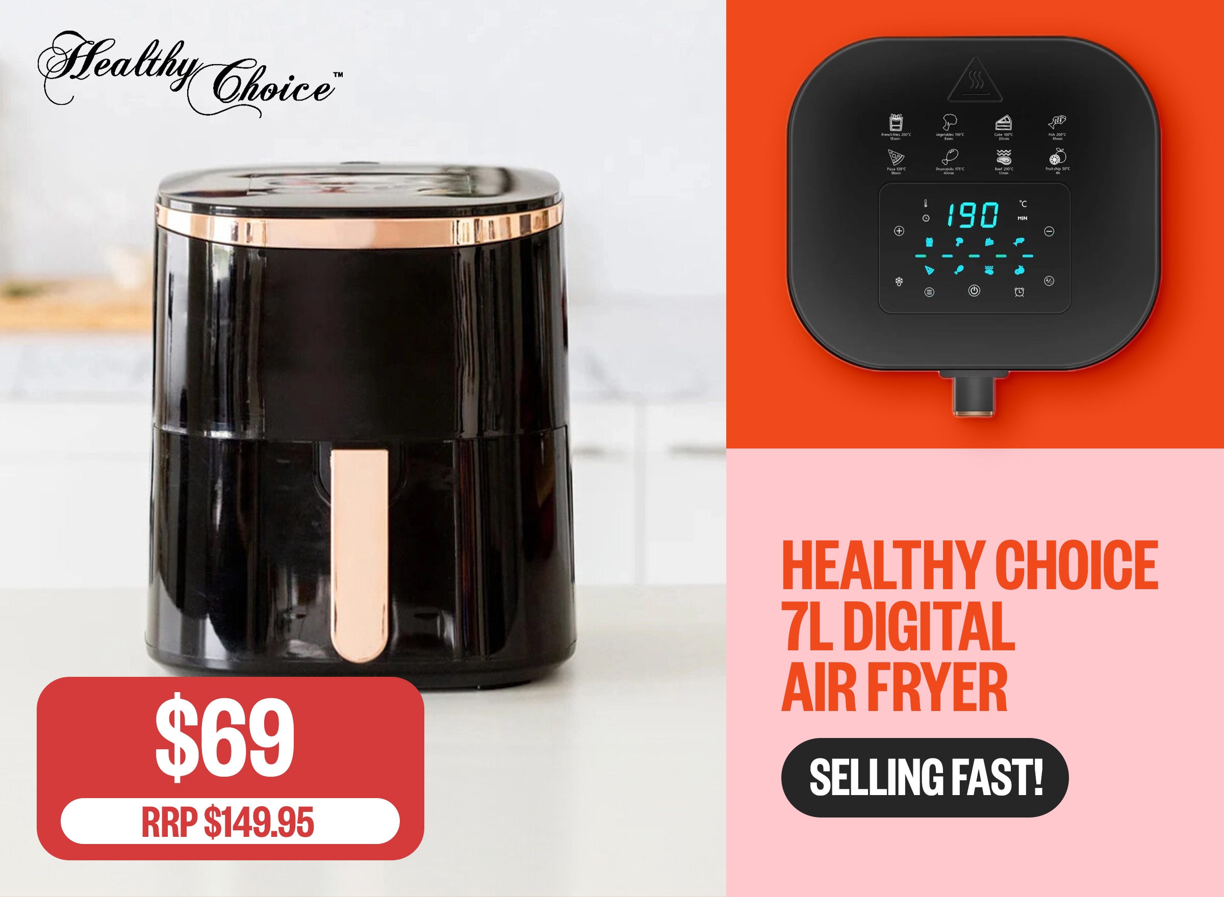 SPD | Healthy Choice 7L Digital Airfryer