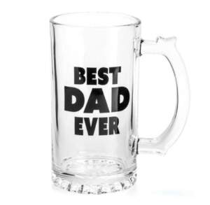 best dad ever glass