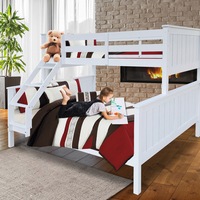 Bunk Bed Double Single Frame Solid Pine Beds Children Bedroom Kids Furniture
