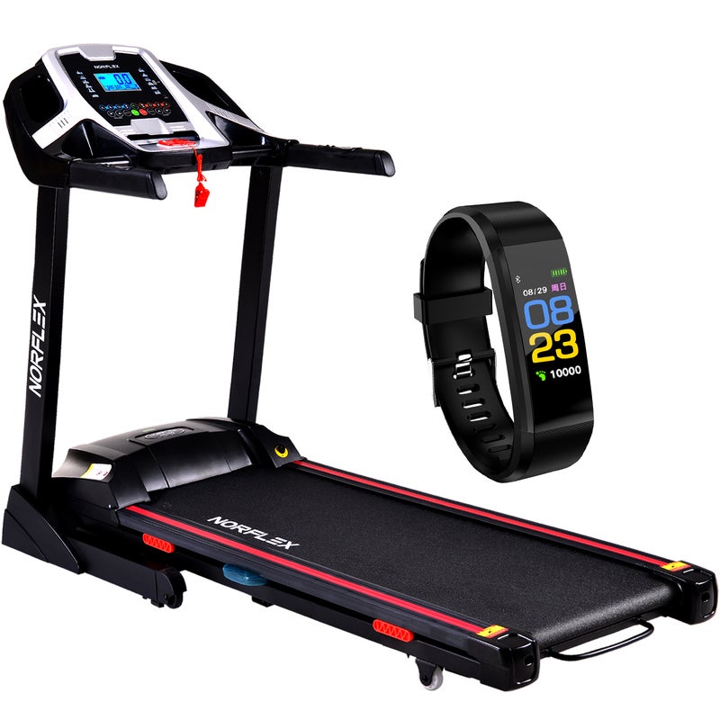 NORFLEX 450mm Belt Auto Incline Treadmill Gym Exercise Machine Fitness Tracker Australia