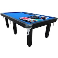 8FT Pool Table Billiard Table Snooker Table 25mm Table Top With Net Pockets and Full Accessories