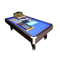 8FT Pool Table Billiards Snooker Table 25mm Table Top Ball Return with Full Accessories